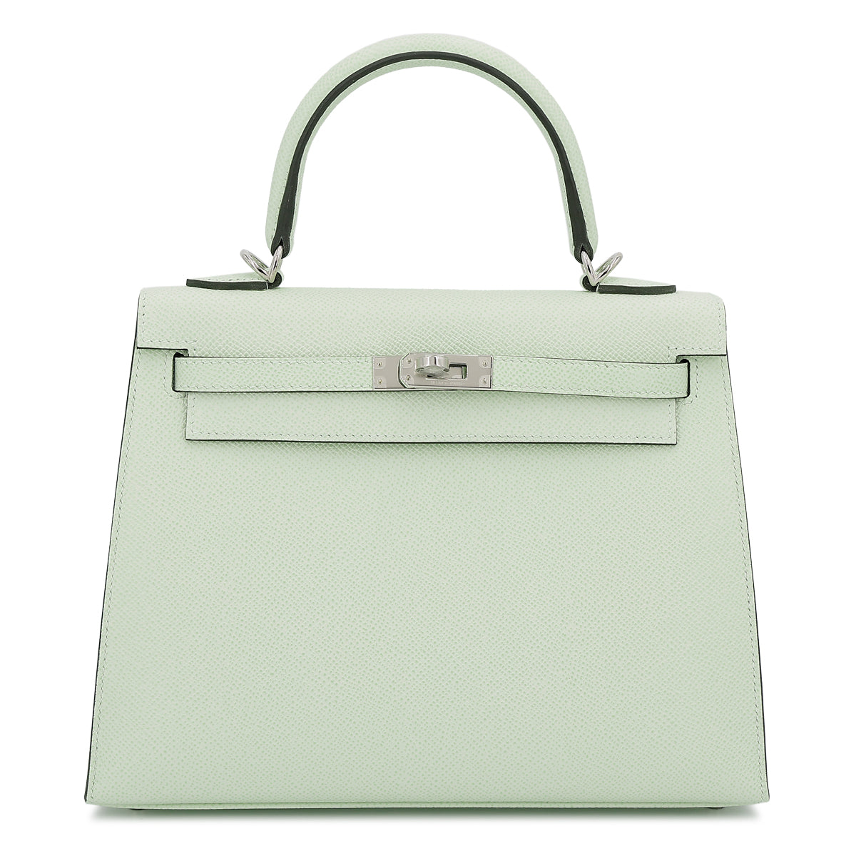 HERMÈS KELLY 25 SELLIER HANDBAG IN VERT FIZZ