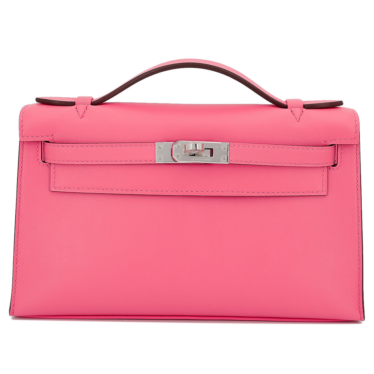 HERMÈS KELLY 22 POCHETTE CLUTCH IN ROSE AZALEE