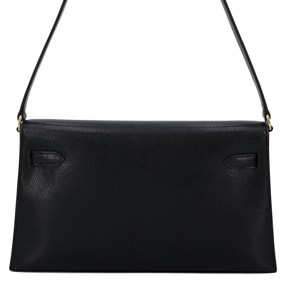 HERMÈS KELLY ELAN CLUTCH IN BLACK CHAMKILA LEATHER