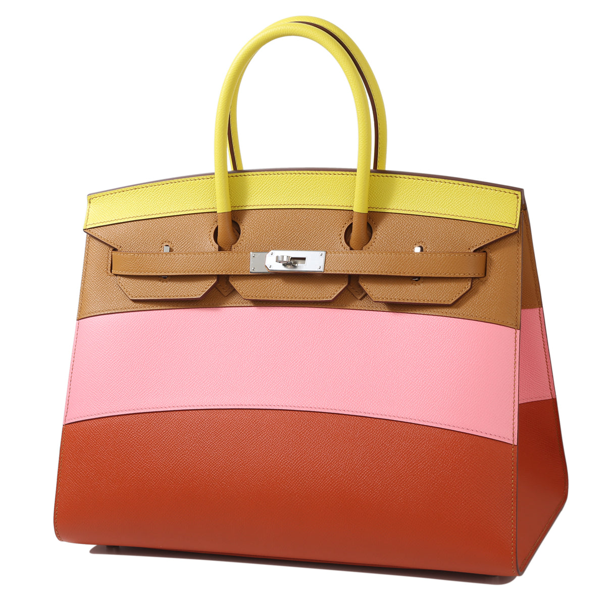 HERMÈS BIRKIN 35 "SUNRISE" RAINBOW SELLIER HANDBAG