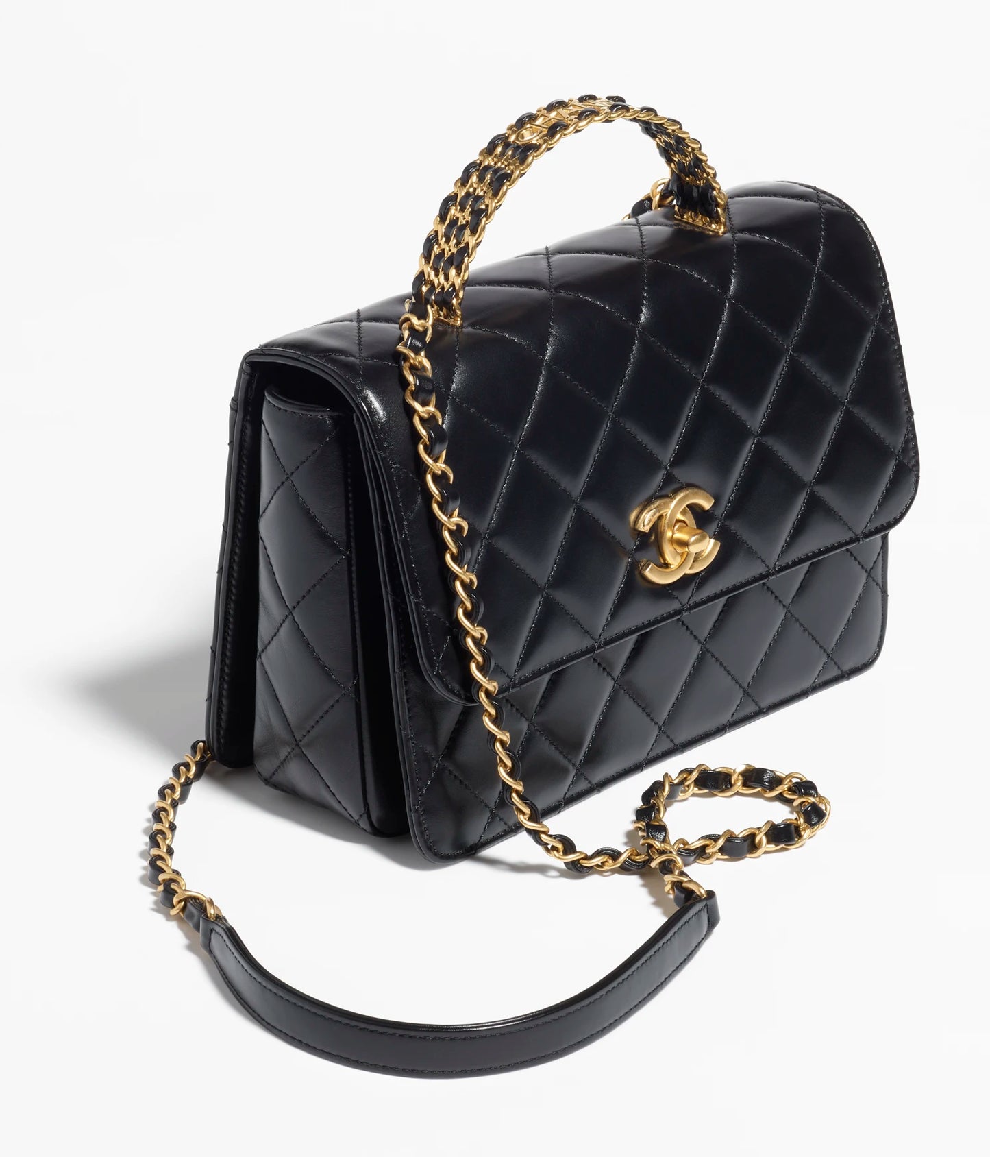 CHANEL SMALL FLAP BAG IN BLACK