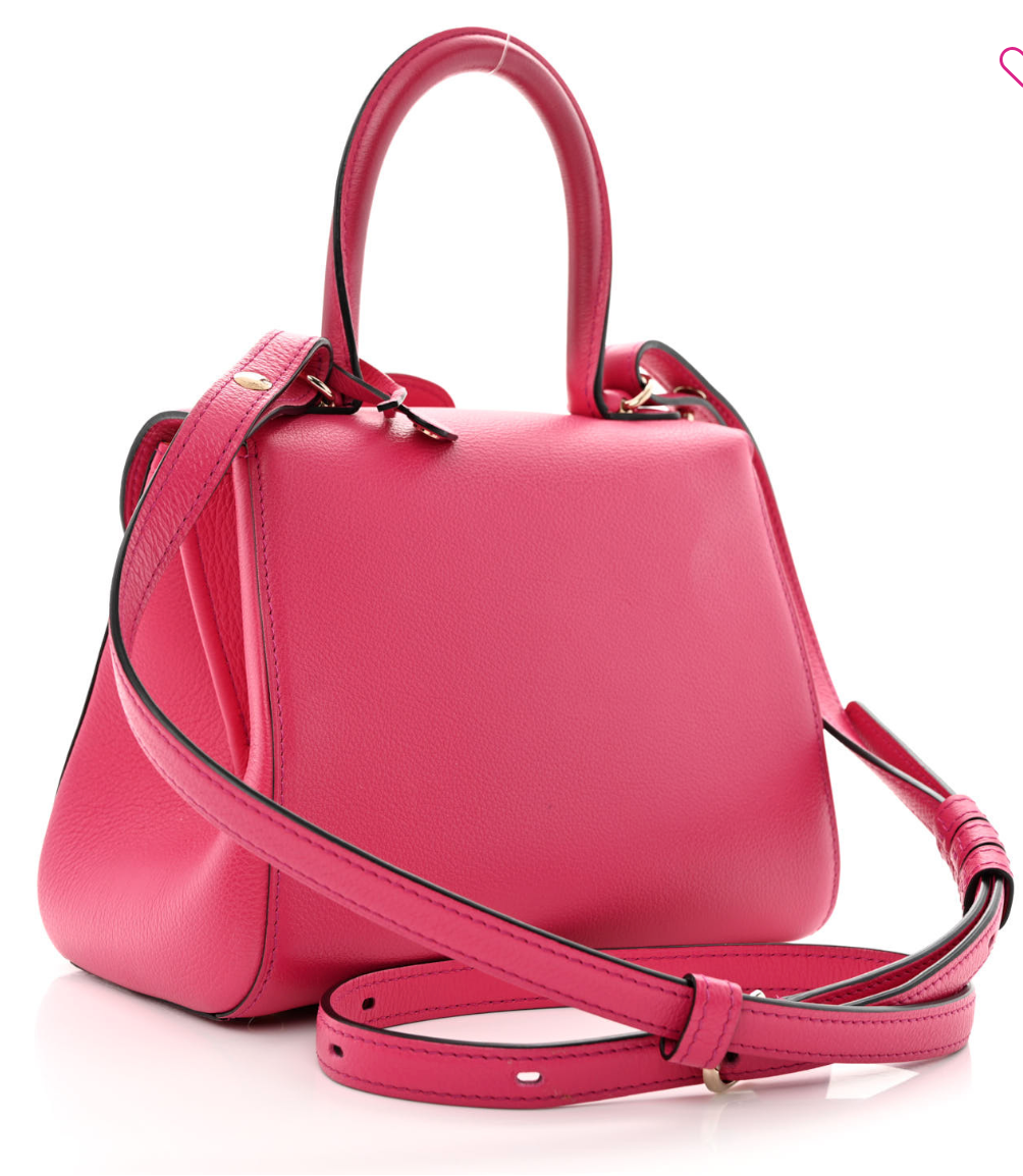 DELVAUX GRAINED CALFSKIN MINI BRILLANT SATCHEL