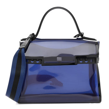 DELVAUX PVC DARK NIGHT SATCHEL IN BLUE DE PRUSSE